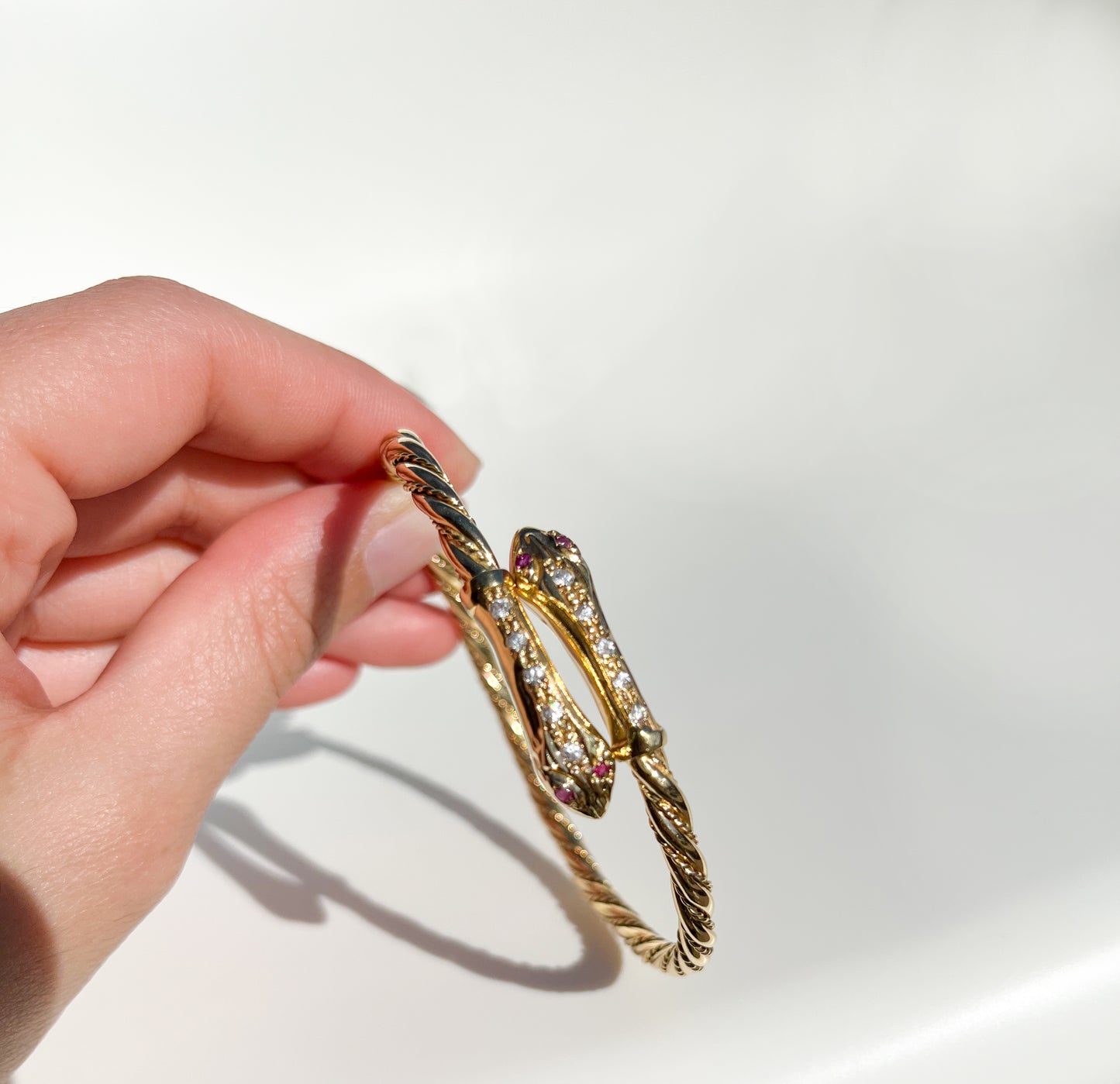 VINTAGE SNAKE BRACELET feat. rubies & diamonds | 16.9g