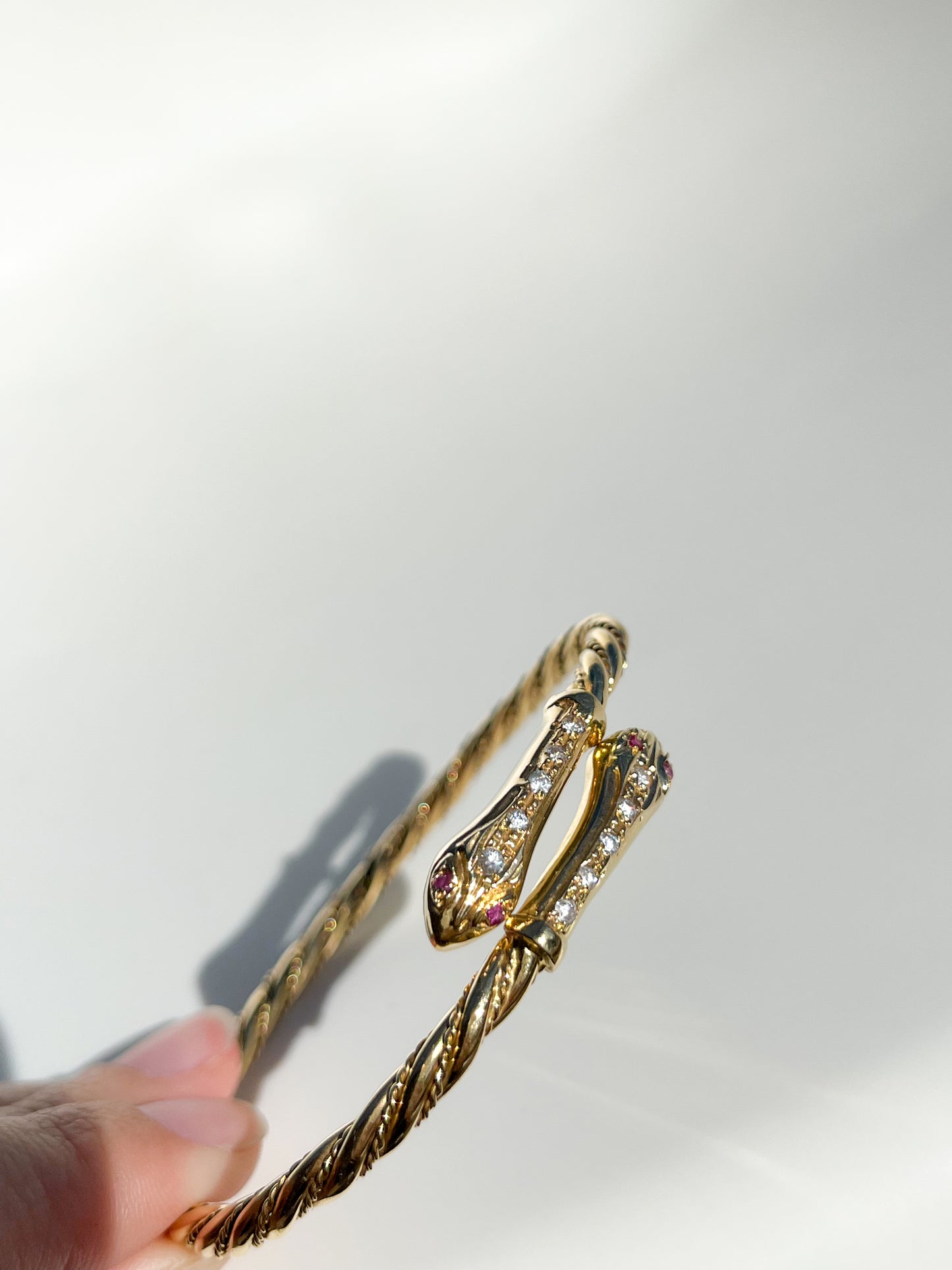 VINTAGE SNAKE BRACELET feat. rubies & diamonds | 16.9g