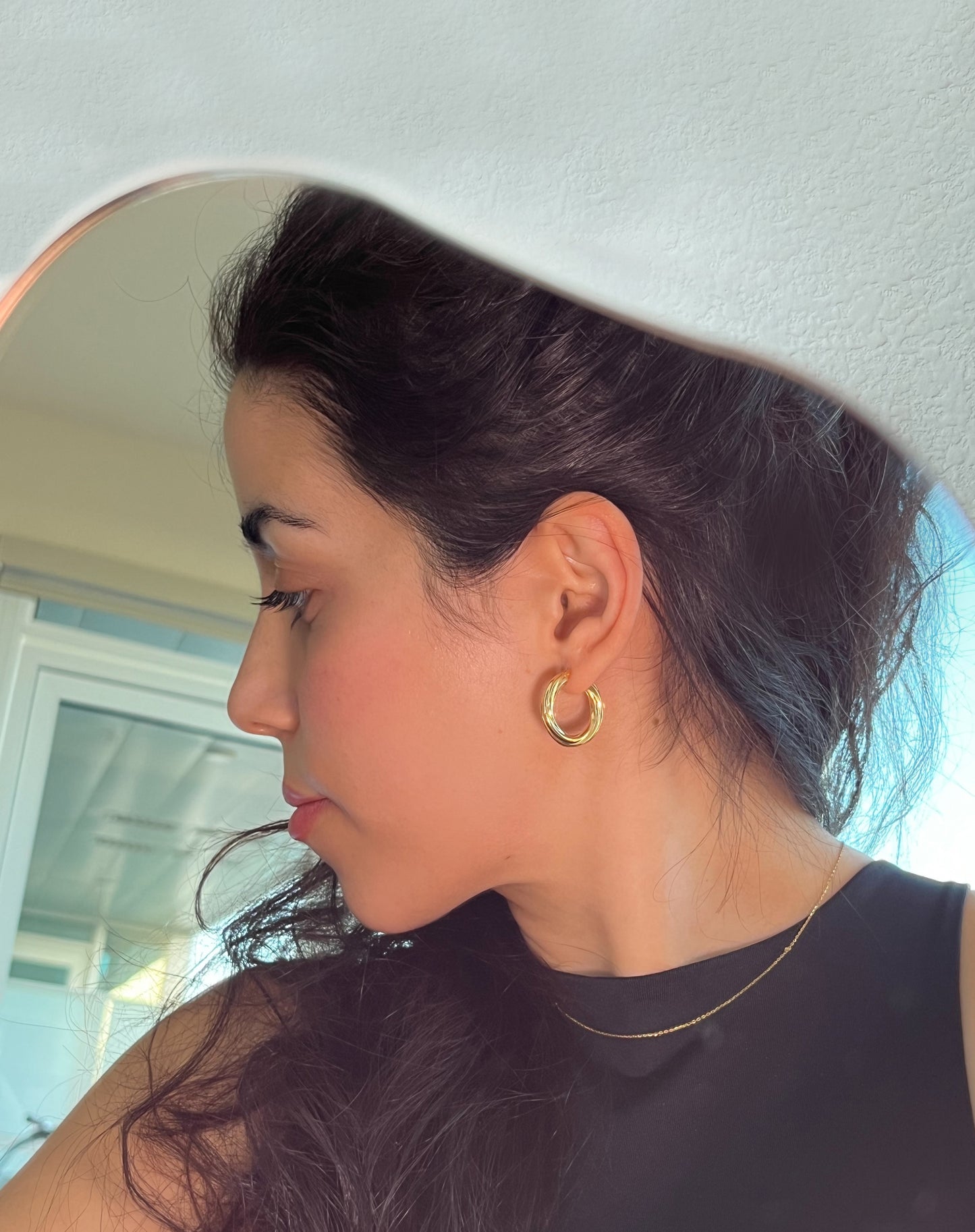 LAGUNA 18K SOLID GOLD HOOPS