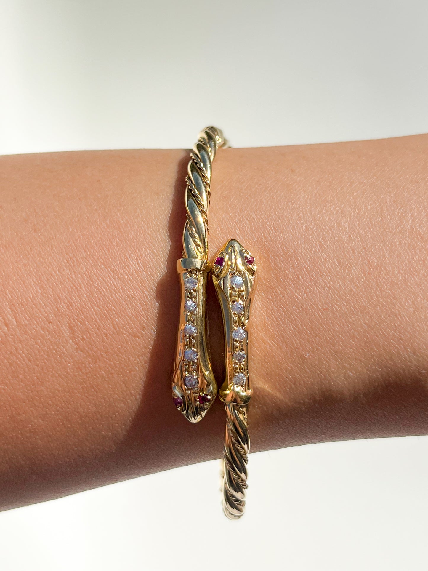 VINTAGE SNAKE BRACELET feat. rubies & diamonds | 16.9g