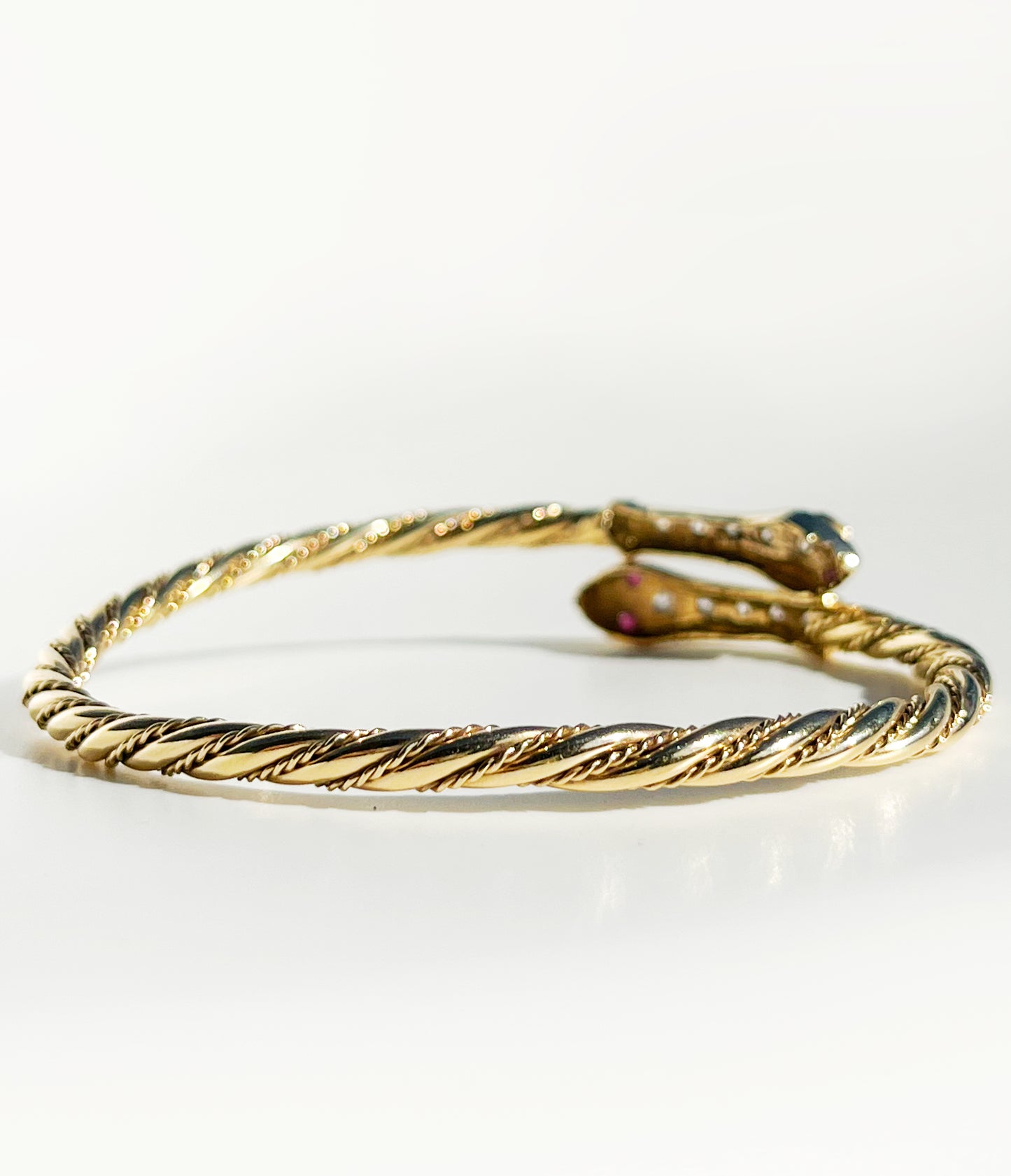 VINTAGE SNAKE BRACELET feat. rubies & diamonds | 16.9g