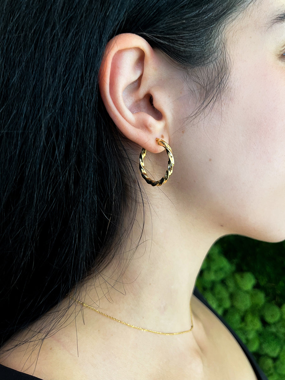 CATALINA 18K SOLID GOLD HOOPS