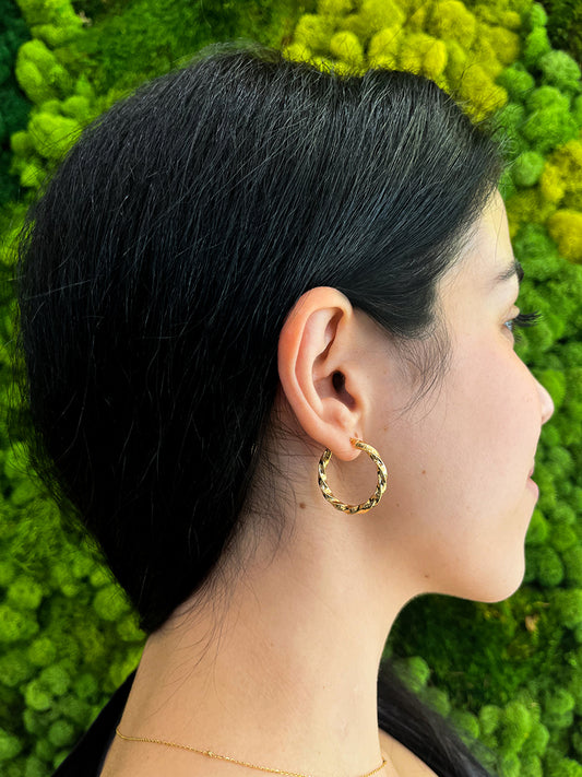 CATALINA 18K SOLID GOLD HOOPS