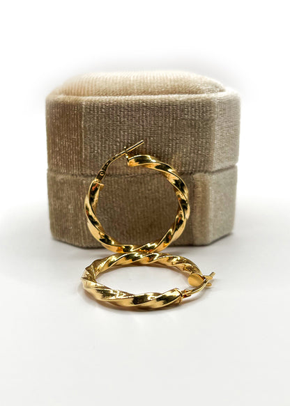 CATALINA 18K SOLID GOLD HOOPS