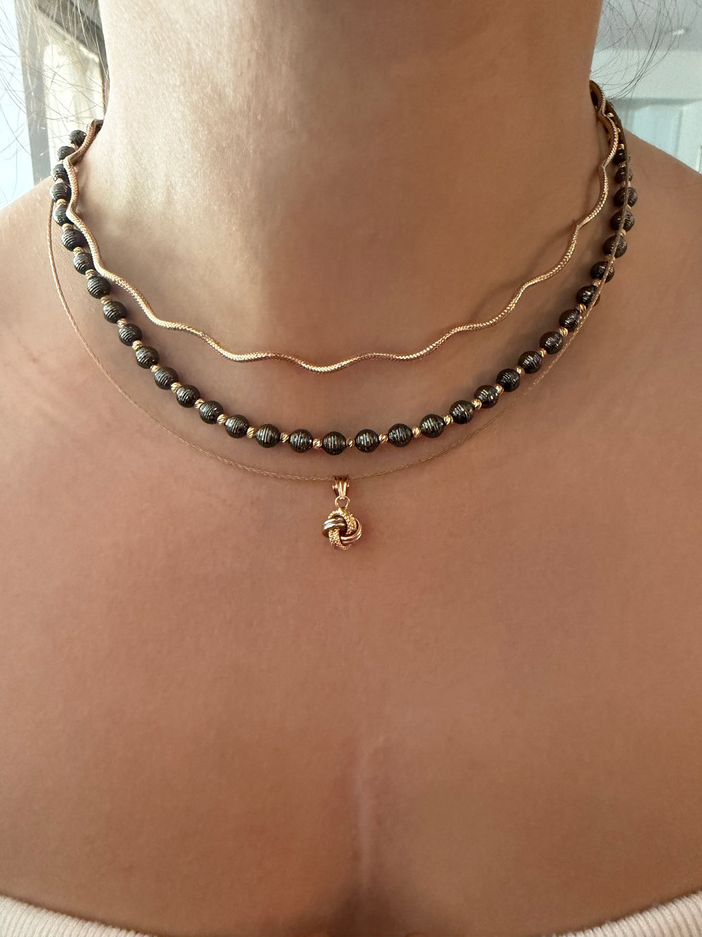 Black Beads Necklace, Sample