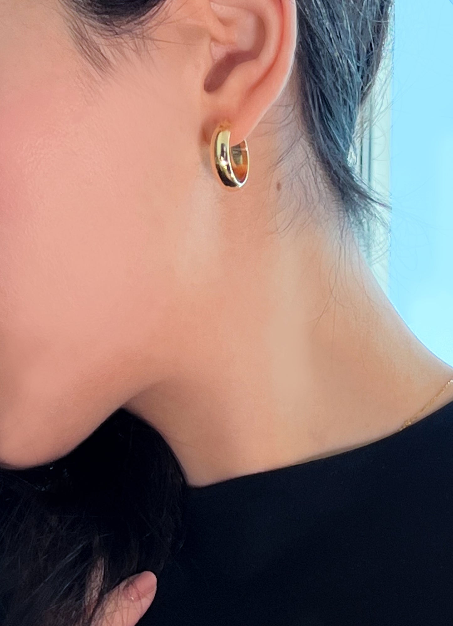 DOHENY 18K SOLID GOLD HOOPS