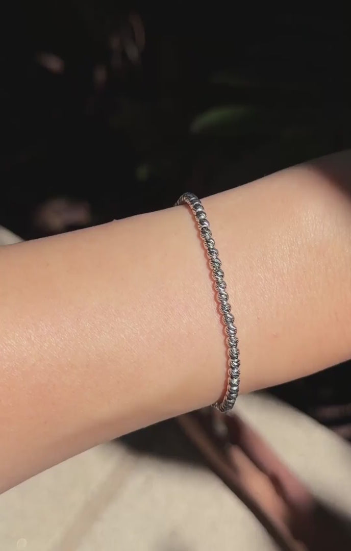 Classic Lina Bracelet: White Gold, 6-6.5in