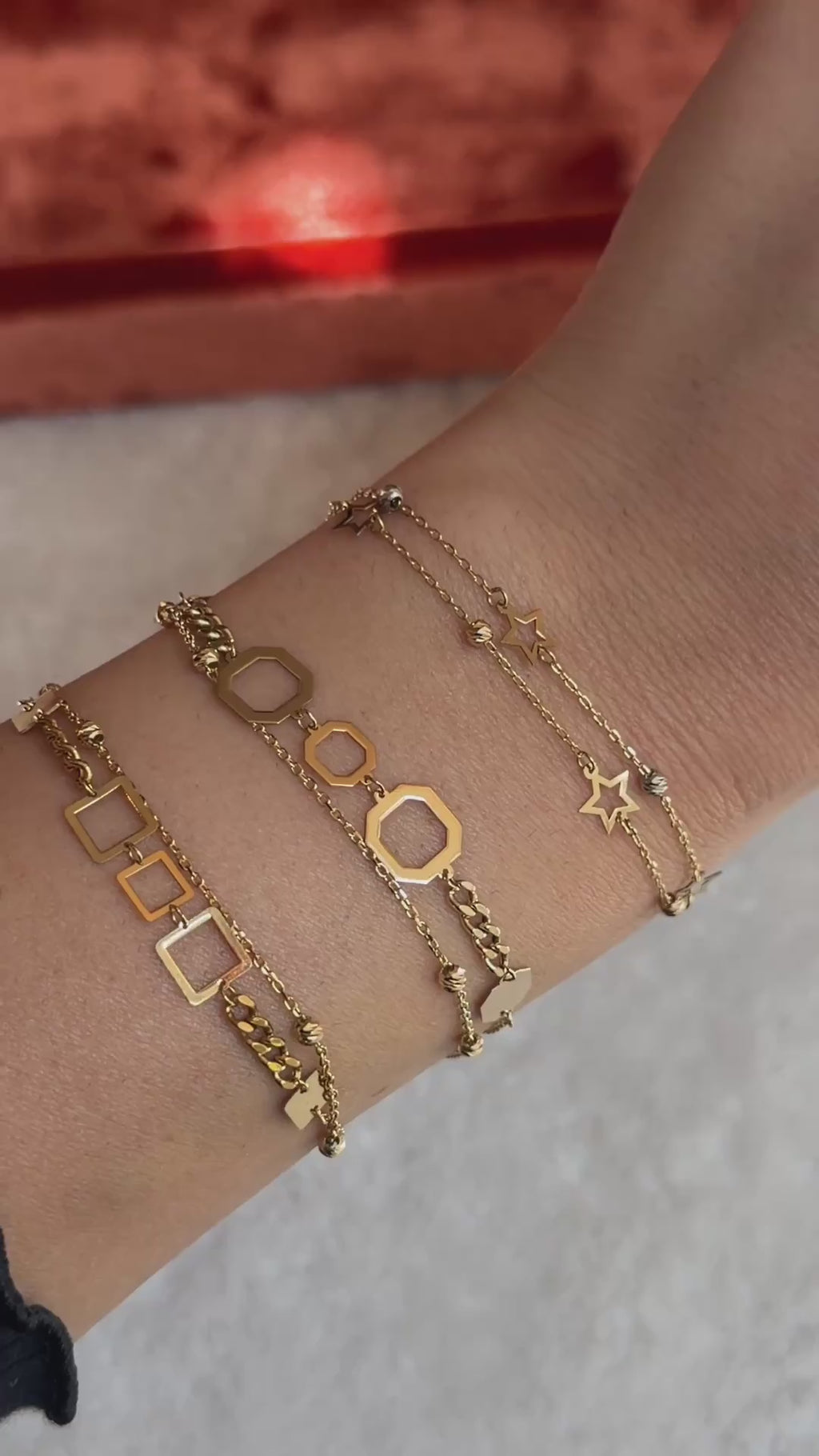 Maya Terra bracelets in 18K solid gold