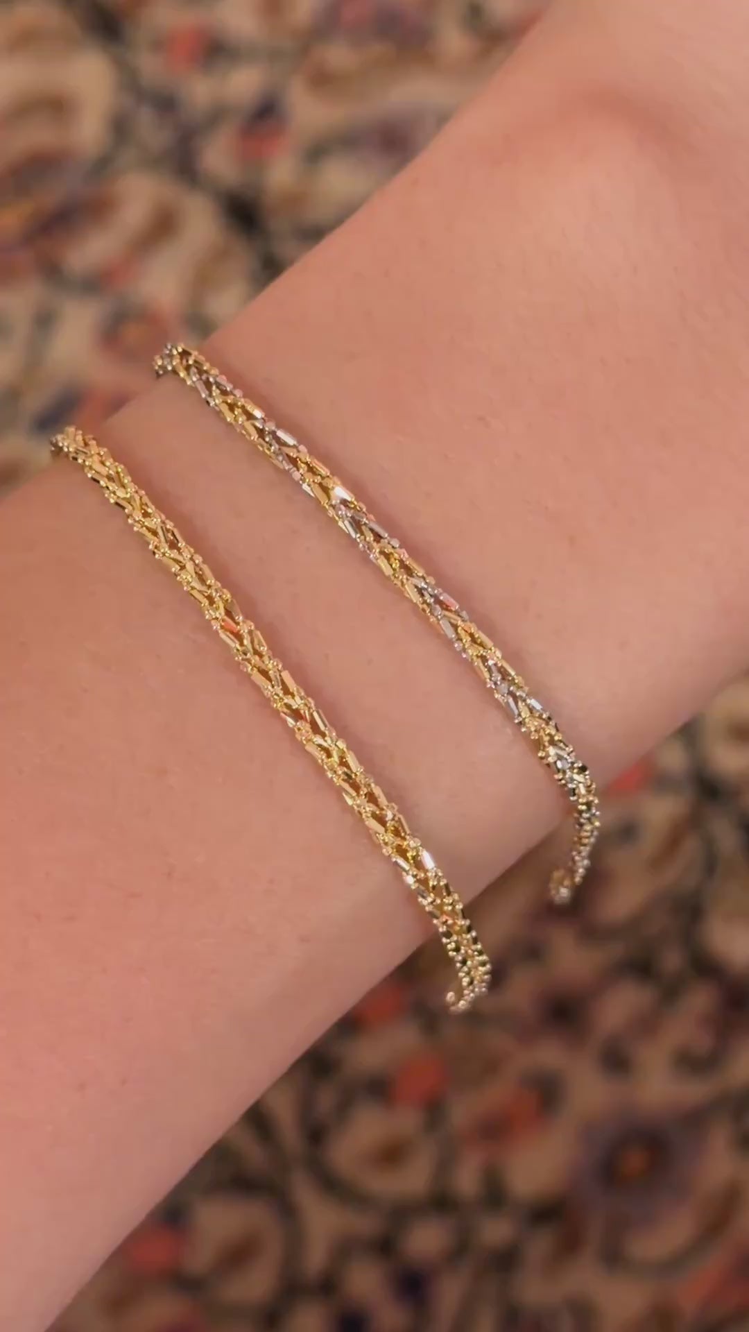 Monterey Bracelets in 3-tone and yellow 18K solid gold