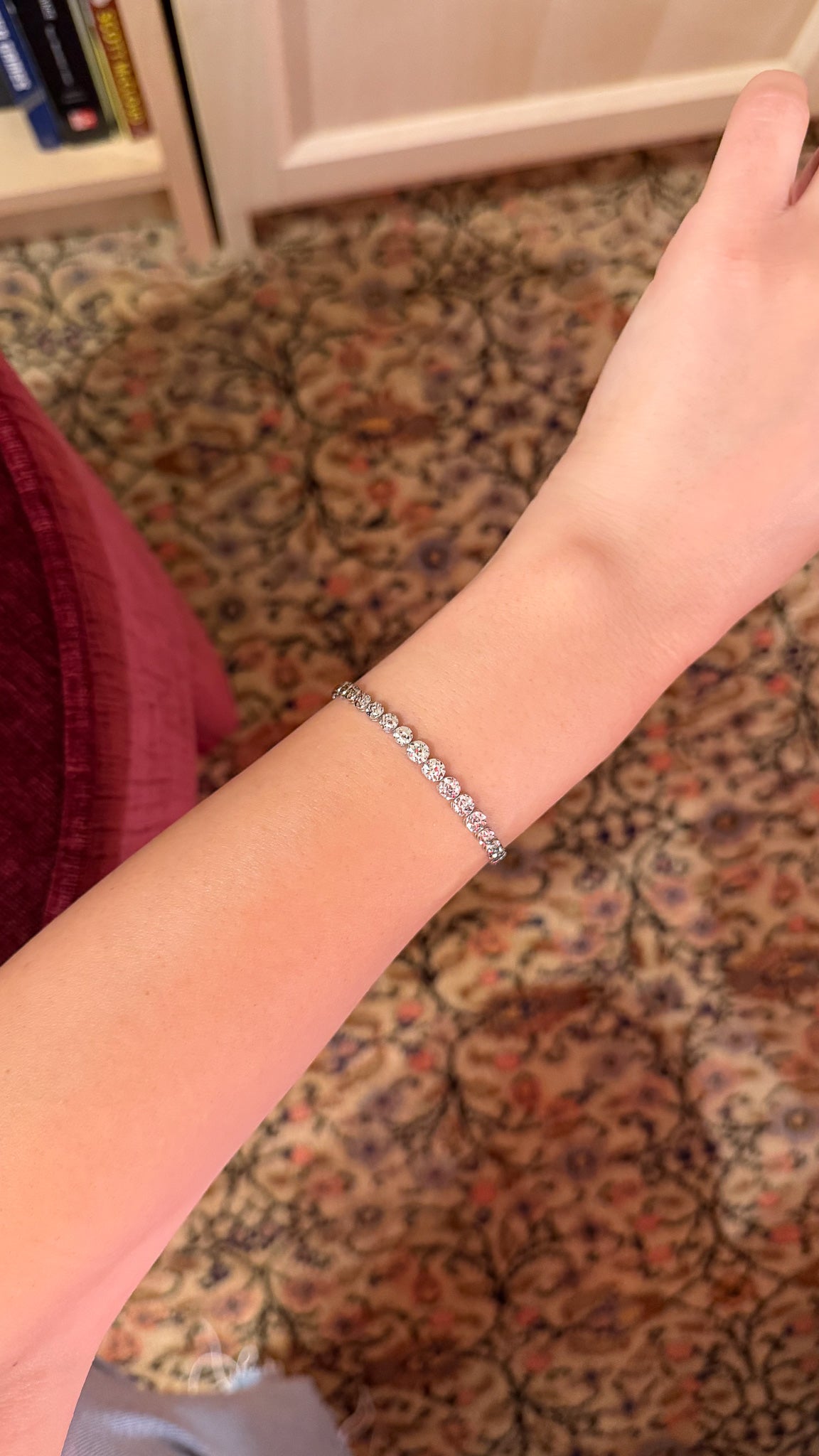Aura Bracelet, graduated, in 18K solid white gold