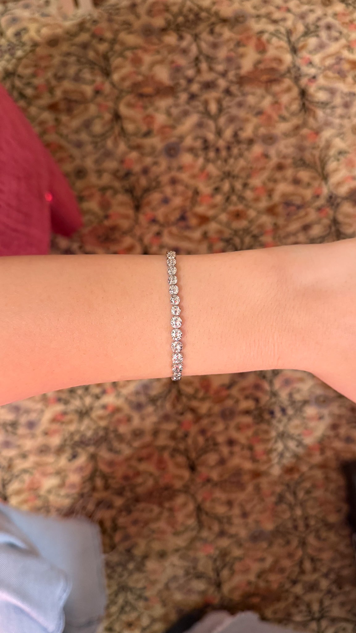 Aura Bracelet, graduated, in 18K solid white gold